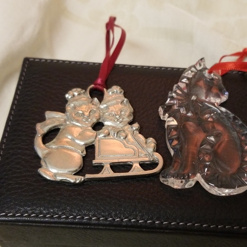 Two Cat Ornaments